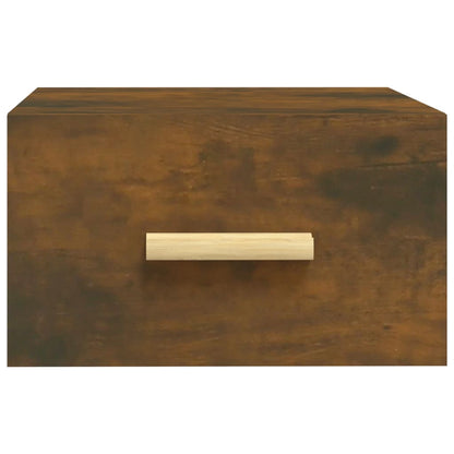 Smoked Oak Wall-Mounted Bedside Cabinets 2pcs - 35x35x20 cm