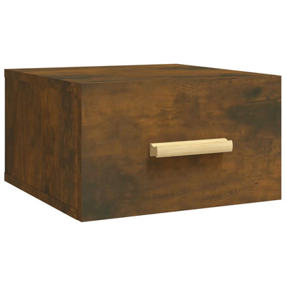Smoked Oak Wall-Mounted Bedside Cabinets 2pcs - 35x35x20 cm