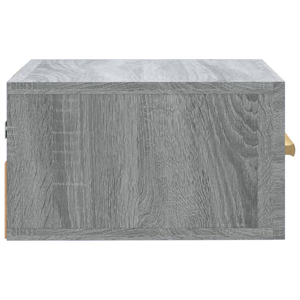 Gray Sonoma Wall-Mounted Bedside Cabinet 35x35x20 cm