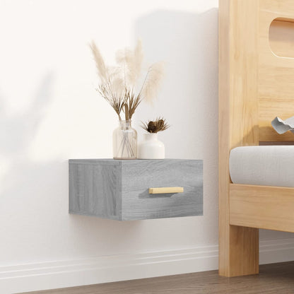 Gray Sonoma Wall-Mounted Bedside Cabinet 35x35x20 cm