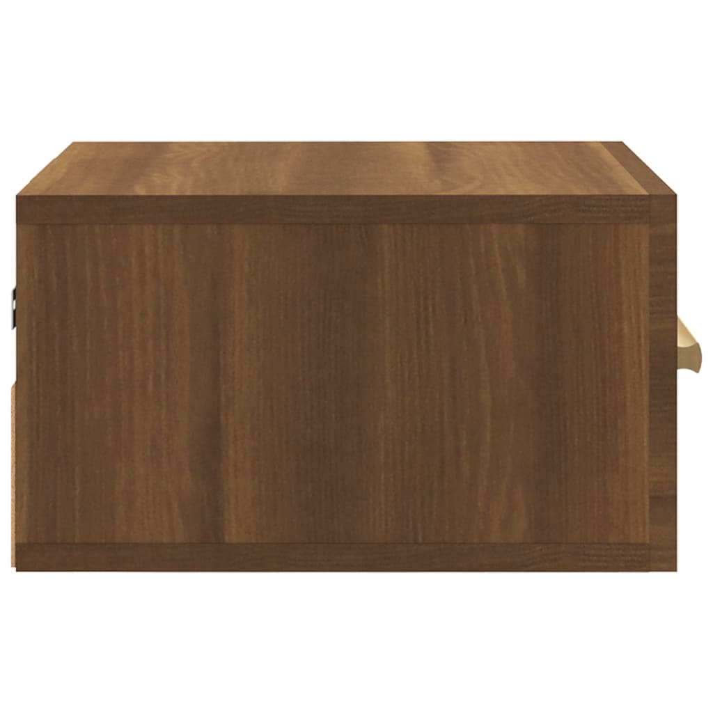 Brown Oak Wall-Mounted Bedside Cabinets, 2 Pcs, 35x35x20 cm
