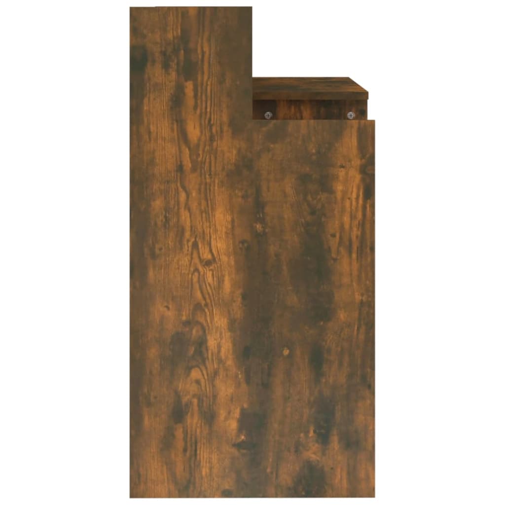 Smoked Oak Desk with LED Lights, 97x45x90 cm - Engineered Wood