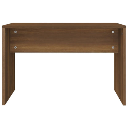 Brown Oak Dressing Stool 70x35x45 cm - Engineered Wood Elegance