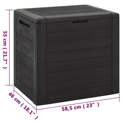 Brown Polypropylene Garden Storage Box 58.5x46x55 cm