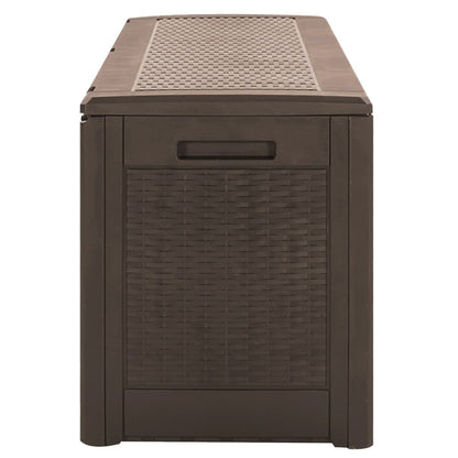 Brown Garden Storage Box - 119x48x60 cm - Durable PP Material