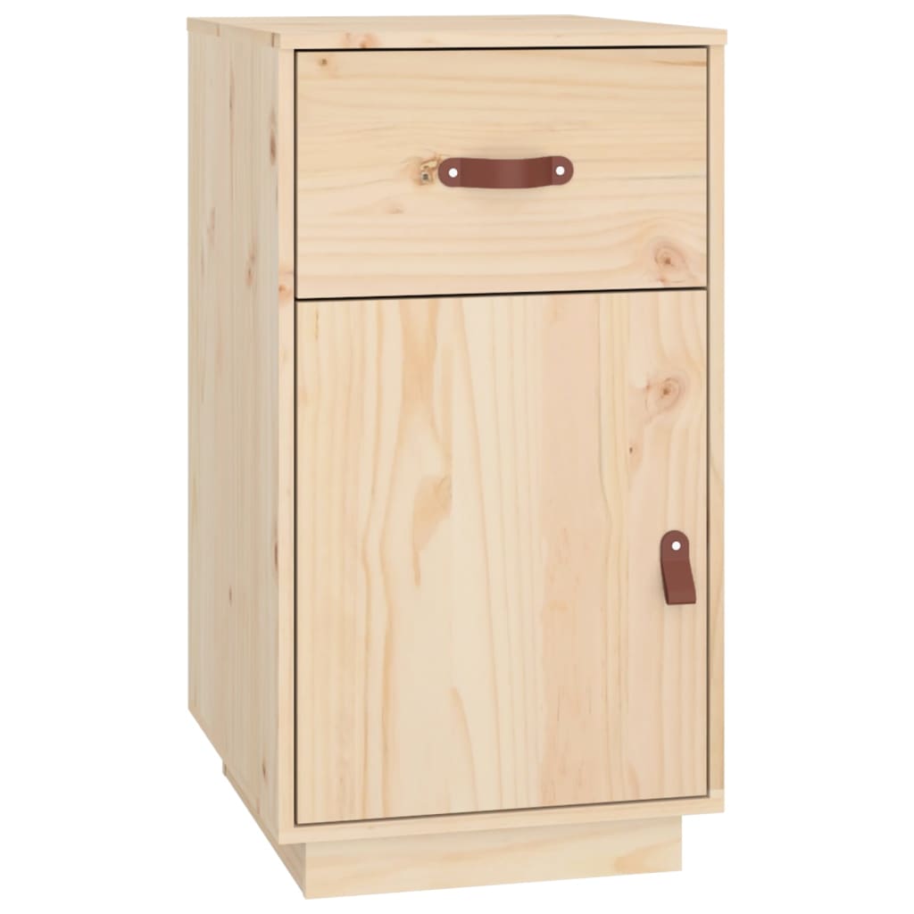 Solid Pine Wood Desk with Cabinets, 135x50x75 cm