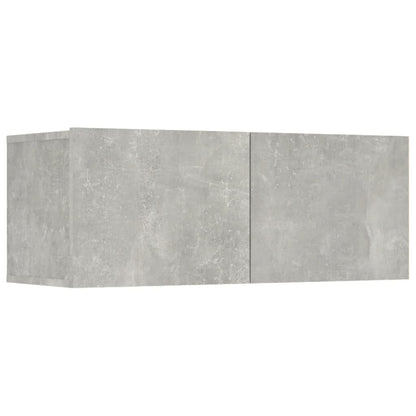TV Cabinets 4 pcs Concrete Grey 80x30x30 cm Engineered Wood
