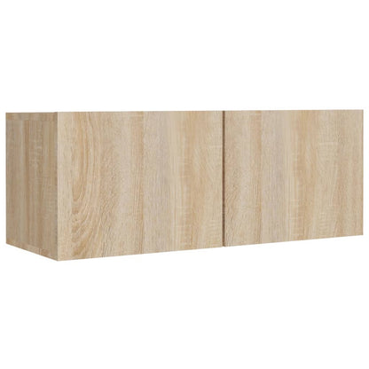 4 Piece TV Cabinet Set Sonoma Oak Engineered Wood
