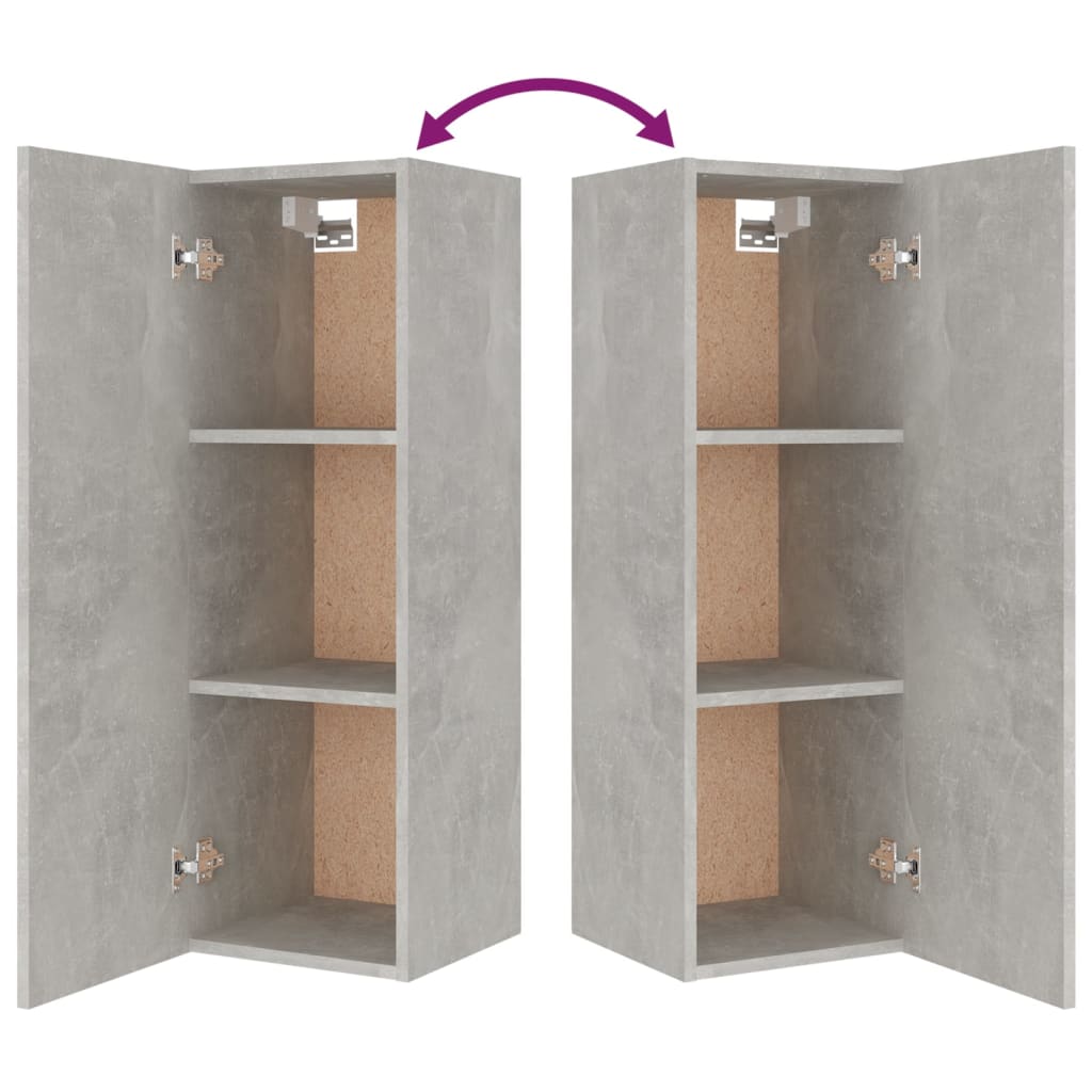 4 Piece TV Cabinet Set Concrete Grey Engineered Wood