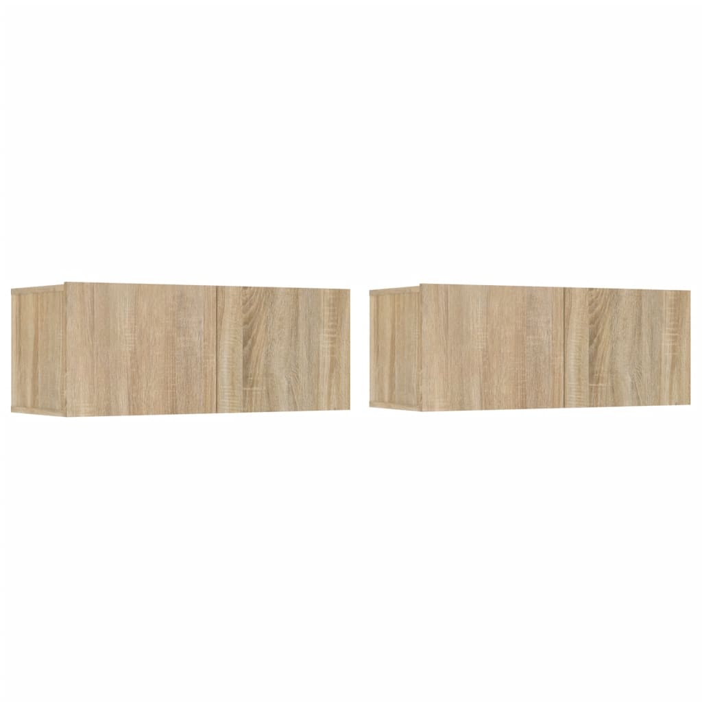 4 Piece TV Cabinet Set Sonoma Oak Engineered Wood