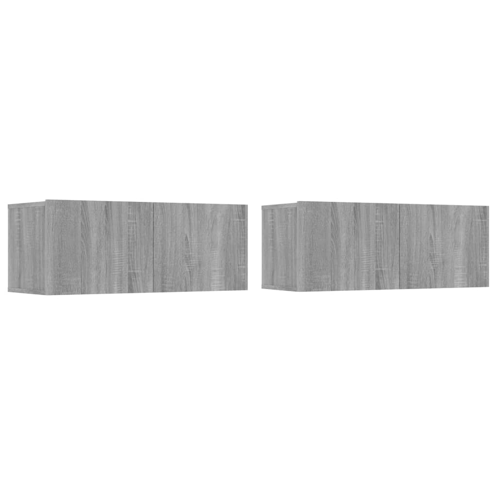 4 Piece TV Cabinet Set Grey Sonoma Engineered Wood