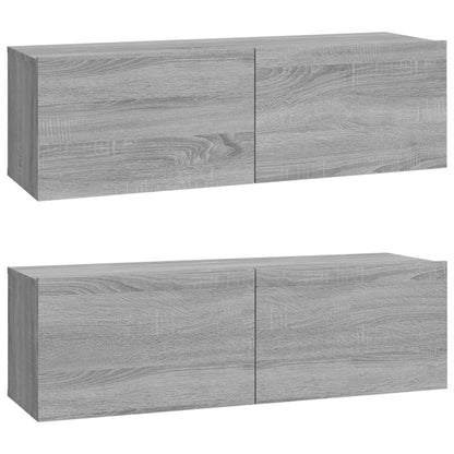 4 Piece TV Cabinet Set Grey Sonoma Engineered Wood