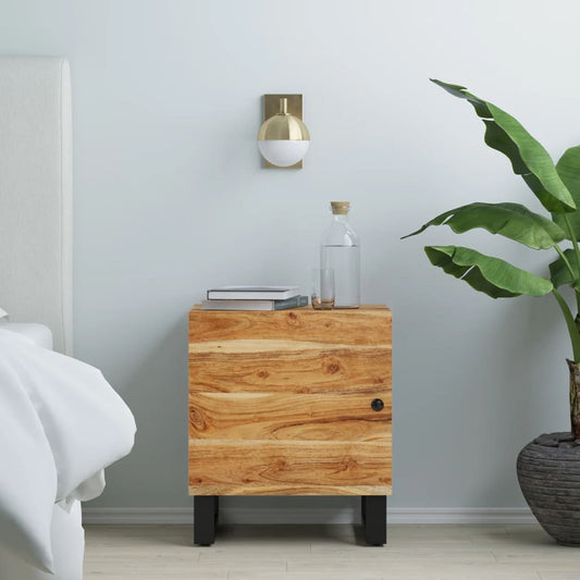 Solid Acacia Bedside Cabinet 40x33x46 cm - Elegant & Durable Design