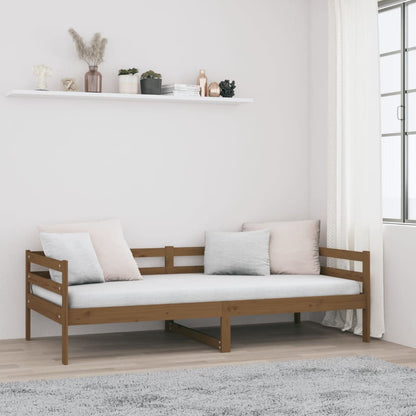 Solid Pine Honey Brown Day Bed 90x190cm - Mattress Not Included