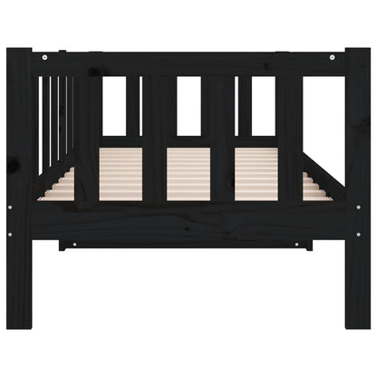 Solid Pine Black Day Bed Frame 90x190cm - No Mattress Included
