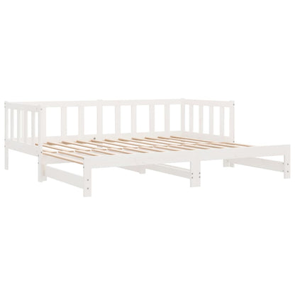Pull-out Day Bed without Mattress White 2x(90x190)cm