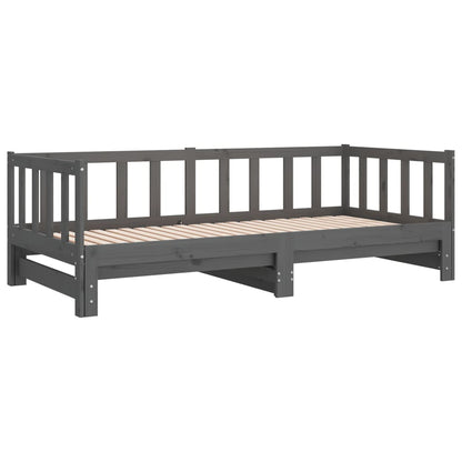Grey Pull-out Day Bed Frame 2x(90x190)cm - No Mattress Included