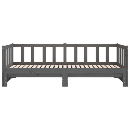 Grey Pull-out Day Bed Frame 2x(90x190)cm - No Mattress Included