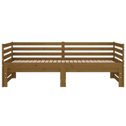 Pull-out Day Bed without Mattress Honey Brown 2x(90x190)cm