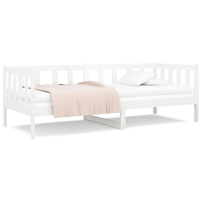 White Solid Pine Wood Day Bed Frame 80x200cm - No Mattress