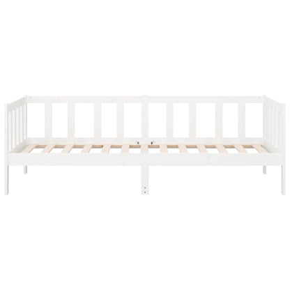 White Solid Pine Wood Day Bed Frame 80x200cm - No Mattress
