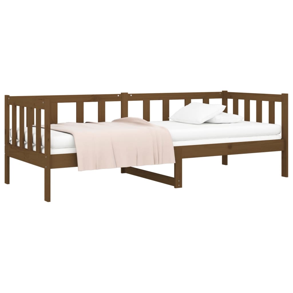 Solid Pine Day Bed 80x200cm, Honey Brown - No Mattress Included
