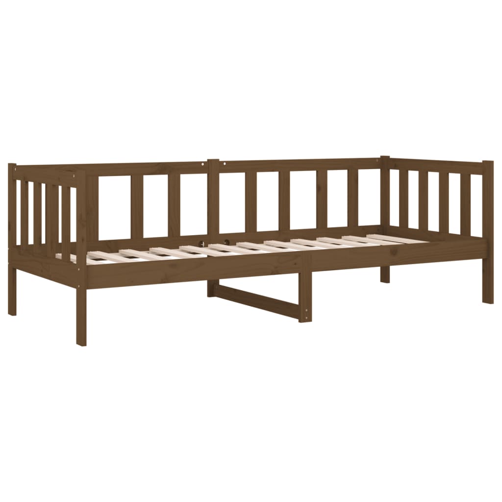 Solid Pine Day Bed 80x200cm, Honey Brown - No Mattress Included