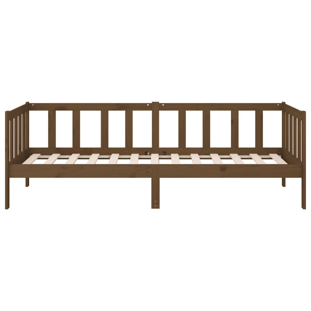 Solid Pine Day Bed 80x200cm, Honey Brown - No Mattress Included