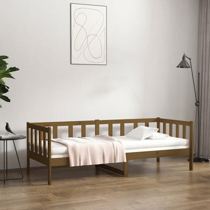 Solid Pine Day Bed 80x200cm, Honey Brown - No Mattress Included