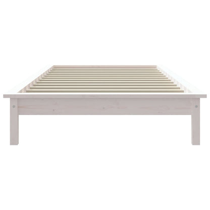Solid Wood White Bed Frame 90x200 cm - vidaXL 820527