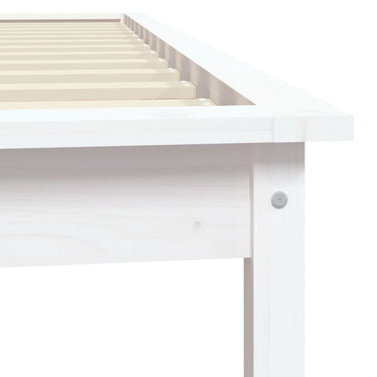 Solid Wood White Bed Frame 90x200 cm - vidaXL 820527