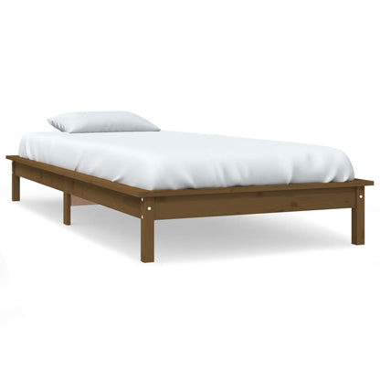 Honey Brown Solid Wood Bed Frame 100x200 cm | vidaXL 820534