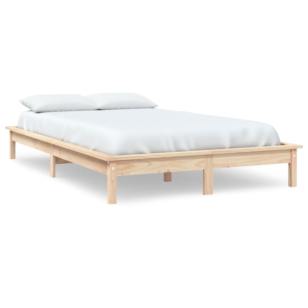 Solid Wood Bed Frame 120x200 cm - vidaXL 820536 (Mattress Not Included)