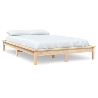 Solid Wood Bed Frame 120x200 cm - vidaXL 820536 (Mattress Not Included)
