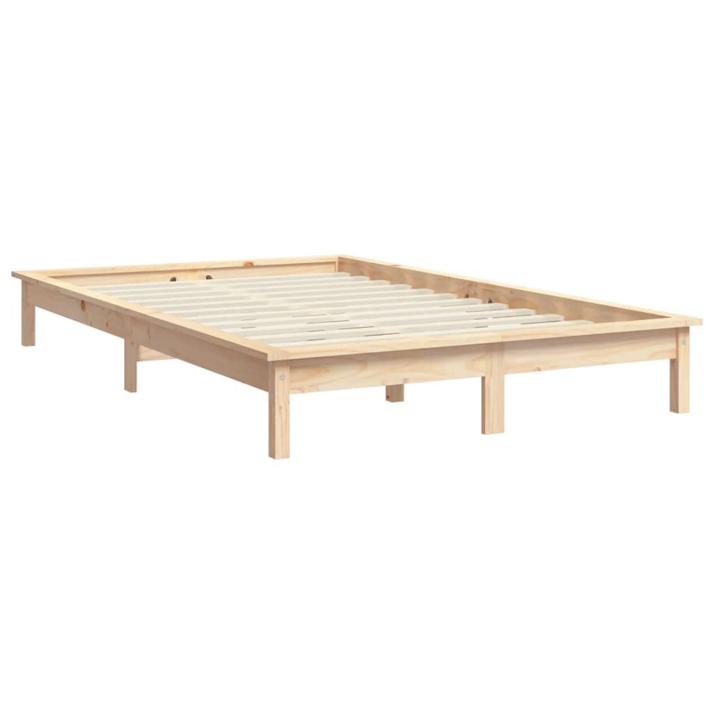 Solid Wood Bed Frame 120x200 cm - vidaXL 820536 (Mattress Not Included)