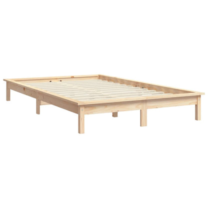 Solid Wood Bed Frame 120x200 cm - vidaXL 820536 (Mattress Not Included)