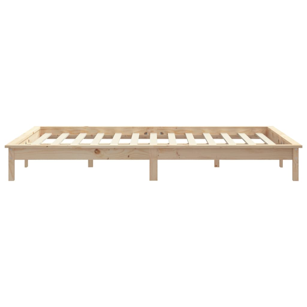 Solid Wood Bed Frame 120x200 cm - vidaXL 820536 (Mattress Not Included)