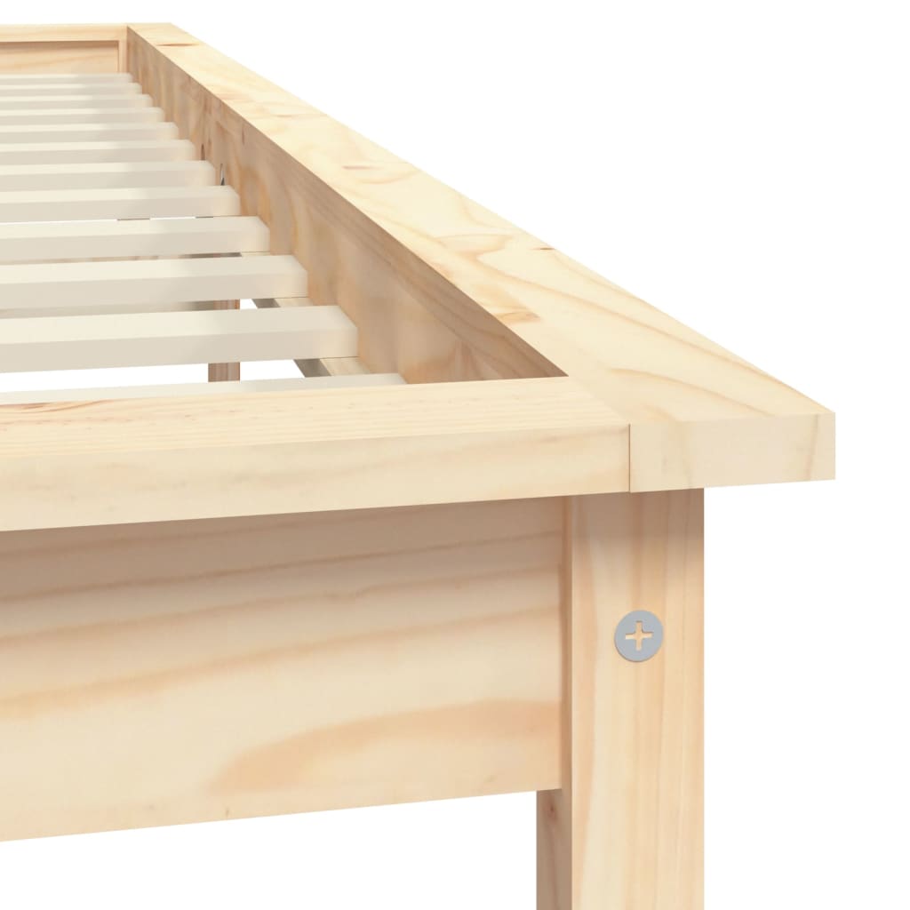 Solid Wood Bed Frame 120x200 cm - vidaXL 820536 (Mattress Not Included)