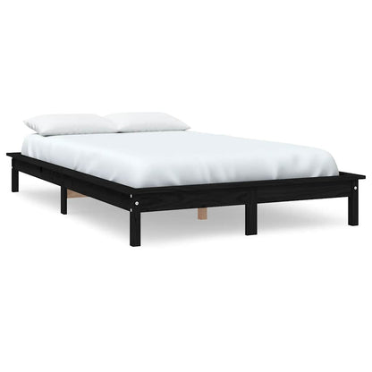 Black Solid Wood Bed Frame 120x200 cm - vidaXL (No Mattress)