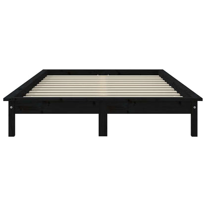 Black Solid Wood Bed Frame 120x200 cm - vidaXL (No Mattress)