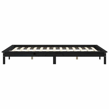 Black Solid Wood Bed Frame 120x200 cm - vidaXL (No Mattress)