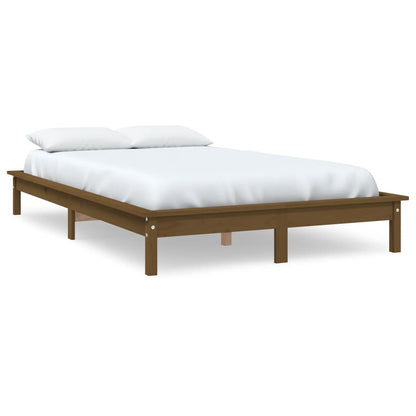 Solid Wood Honey Brown Bed Frame 140x200 cm - vidaXL 820544