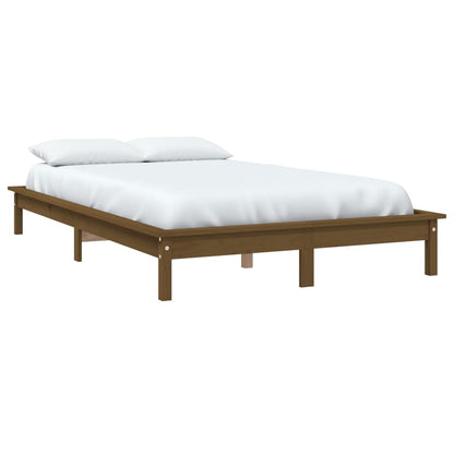 Solid Wood Honey Brown Bed Frame 140x200 cm - vidaXL 820544