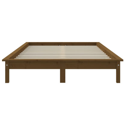 Solid Wood Honey Brown Bed Frame 140x200 cm - vidaXL 820544