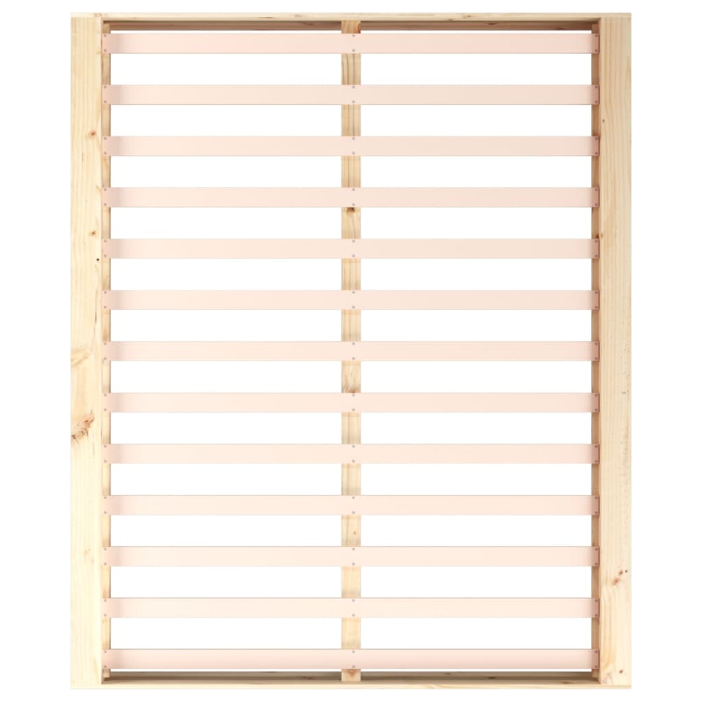 Solid Wood Bed Frame 160x200 cm - Natural Finish, No Mattress