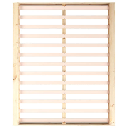Solid Wood Bed Frame 160x200 cm - Natural Finish, No Mattress
