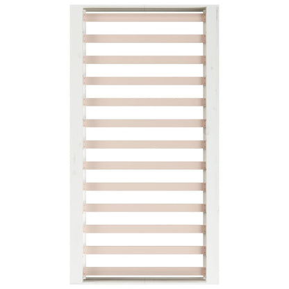 Solid Wood White Bed Frame 100x200 cm - No Mattress Included