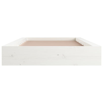 White Solid Wood Bed Frame - 75x190 cm Small Single (No Mattress)