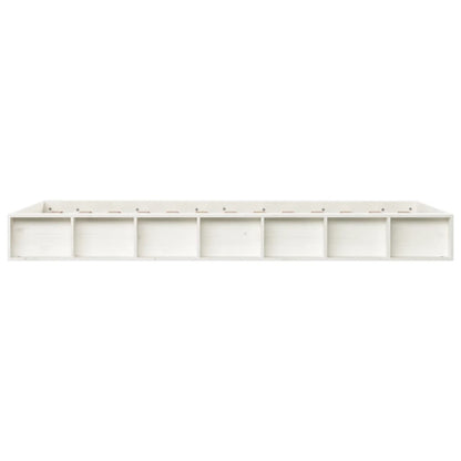 White Solid Wood Single Bed Frame 90x190 cm - No Mattress Included