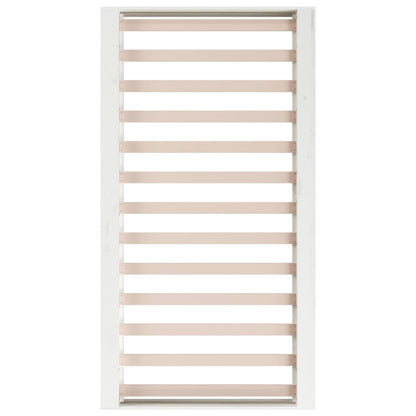 Solid Wood Small Double Bed Frame 120x190 cm - White Finish
